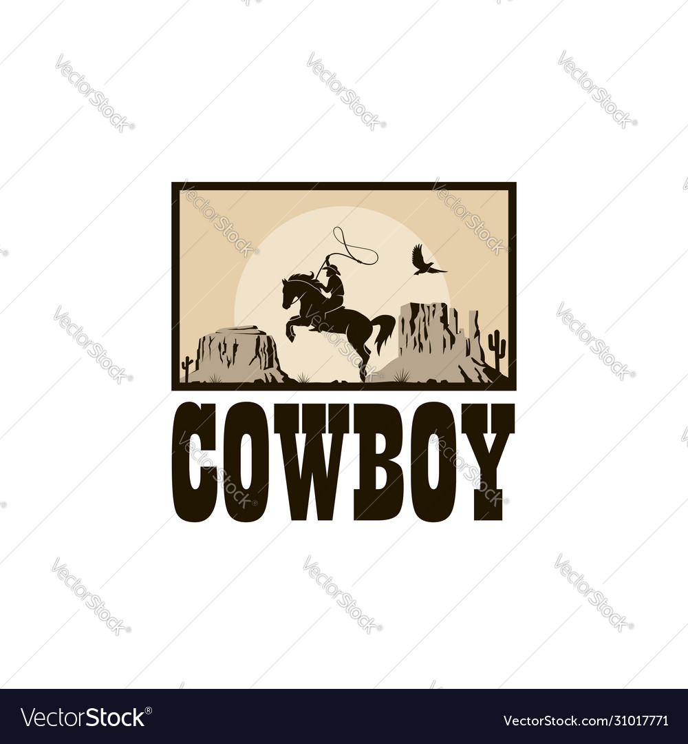 Cowboy silhouette Royalty Free Vector Image - VectorStock