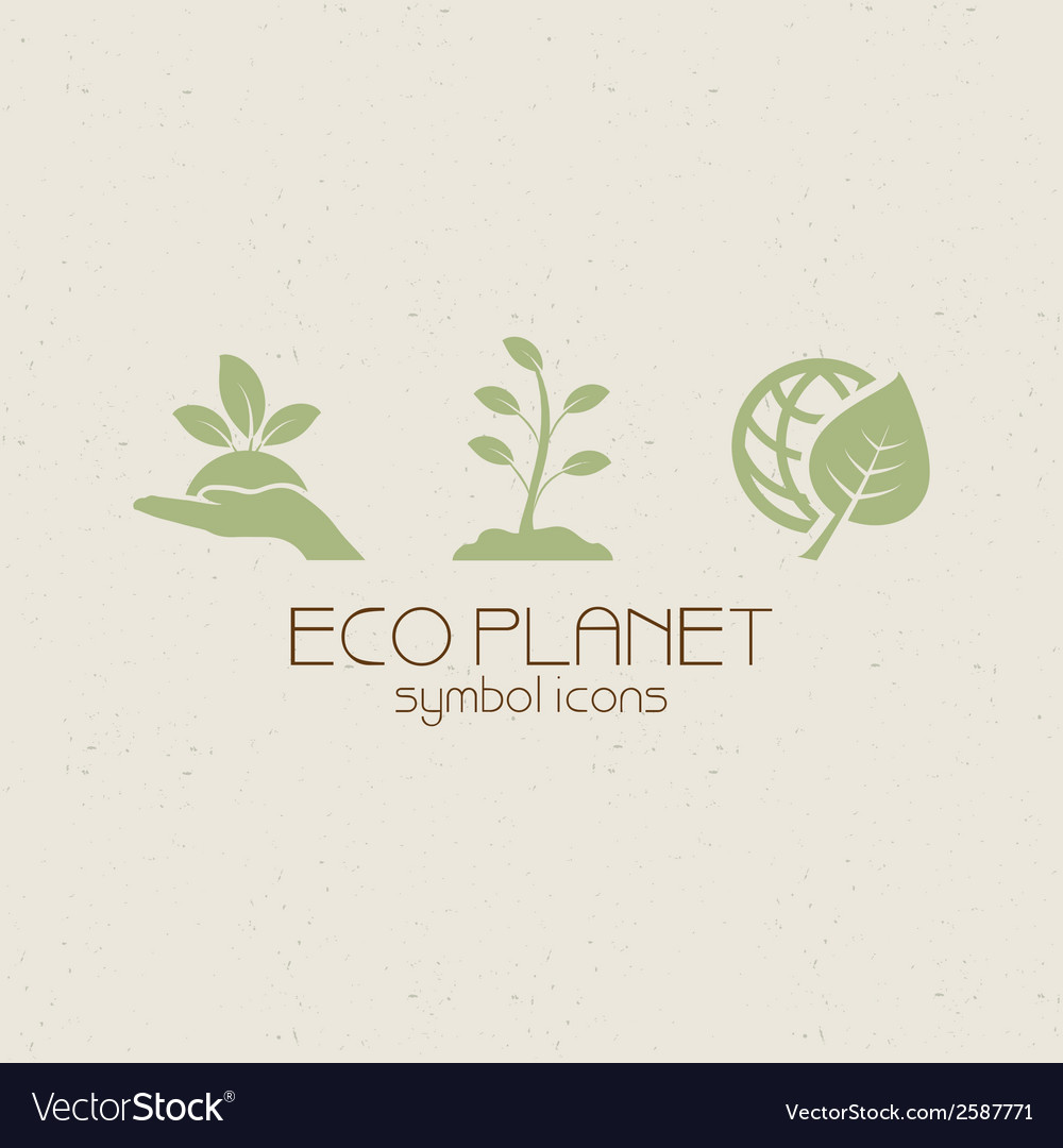 Eco Planet Icons - Sustainable Symbols