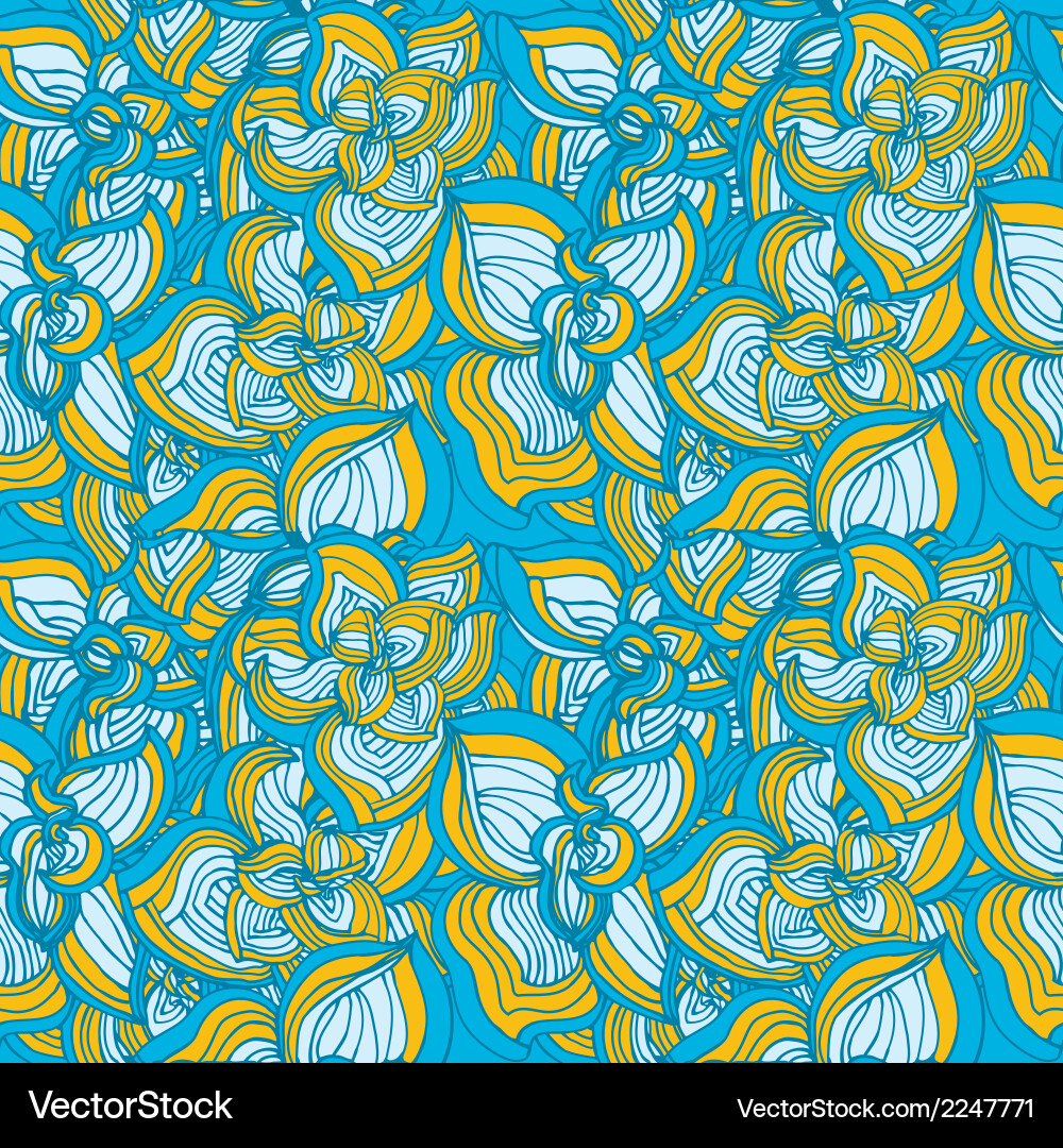 Flowers abstract seamless pattern Royalty Free Vector Image