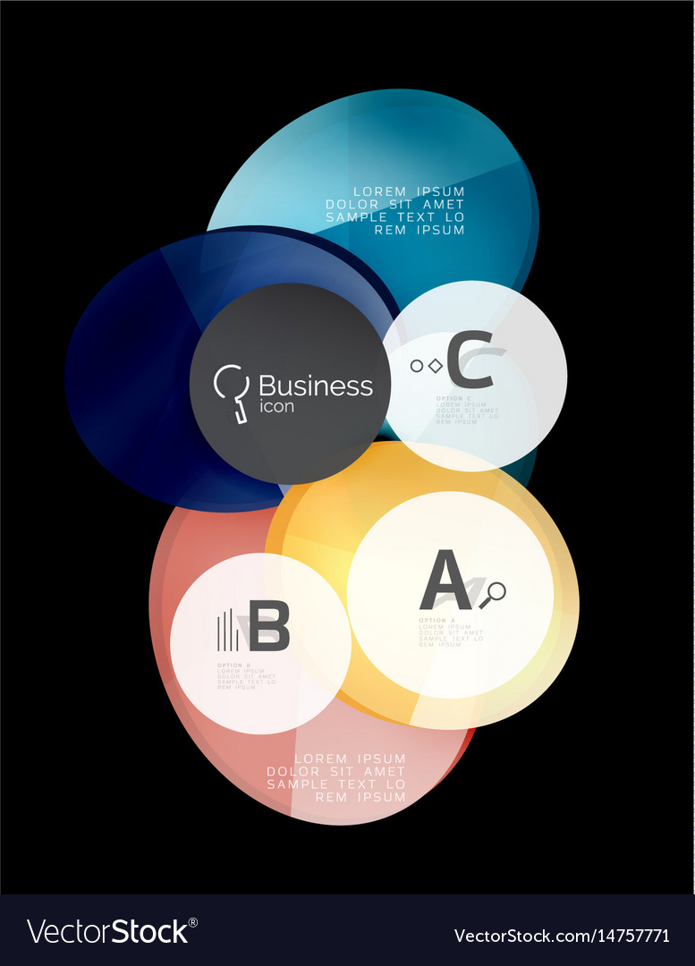 Glass circle abstract background Royalty Free Vector Image