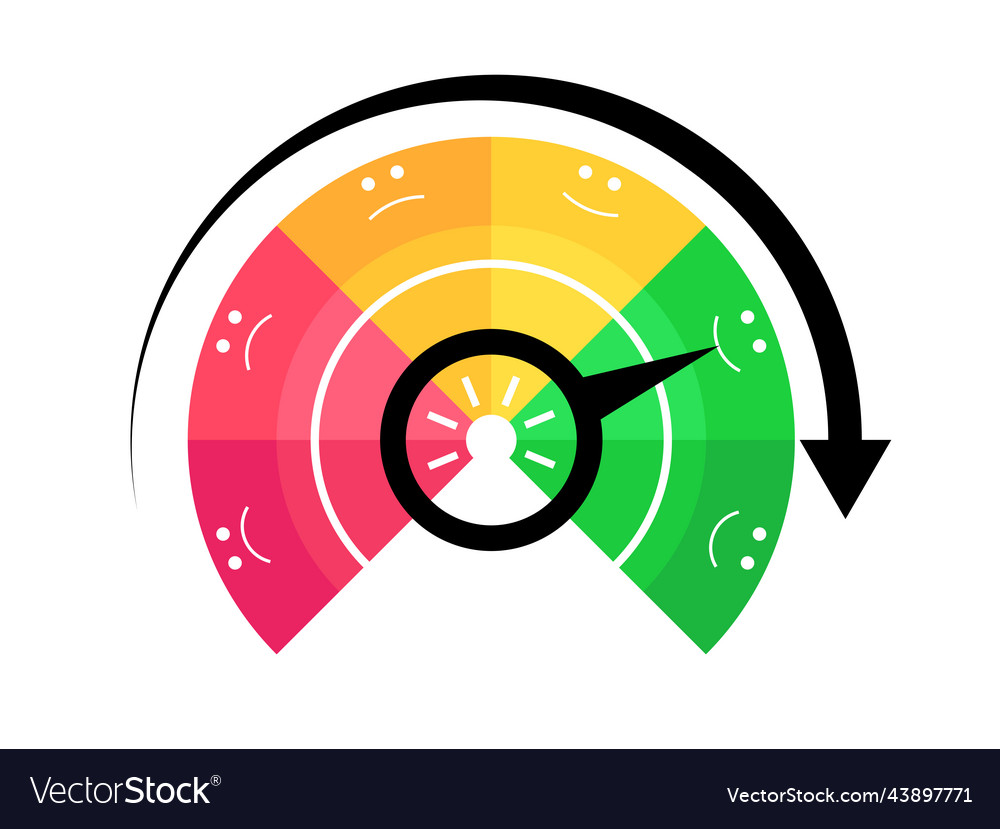 Good credit score rating indicator from Vector Image Good credit score rating indicator from