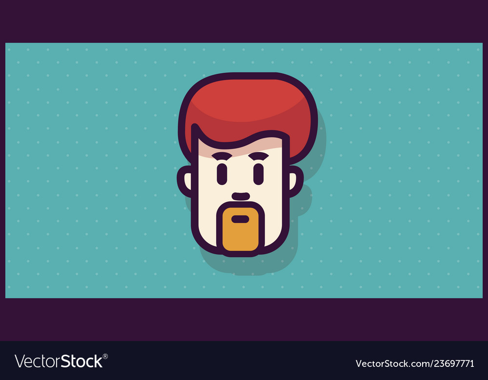 Man head logo or icon for app or mobile or web vector image Man head logo or icon for app or mobile or web