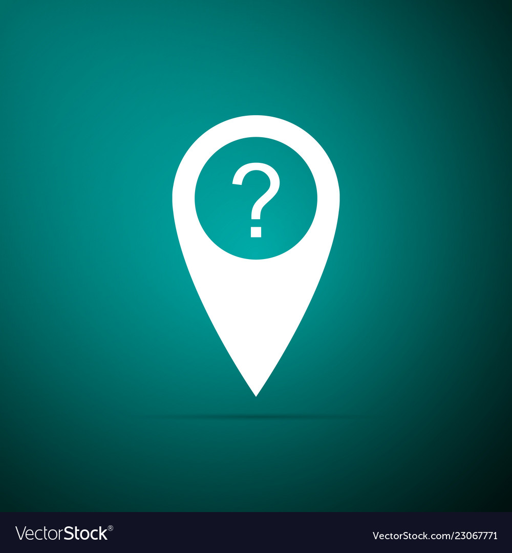 Map pointer with question symbol icon isolated vector image Map pointer with question symbol icon isolated