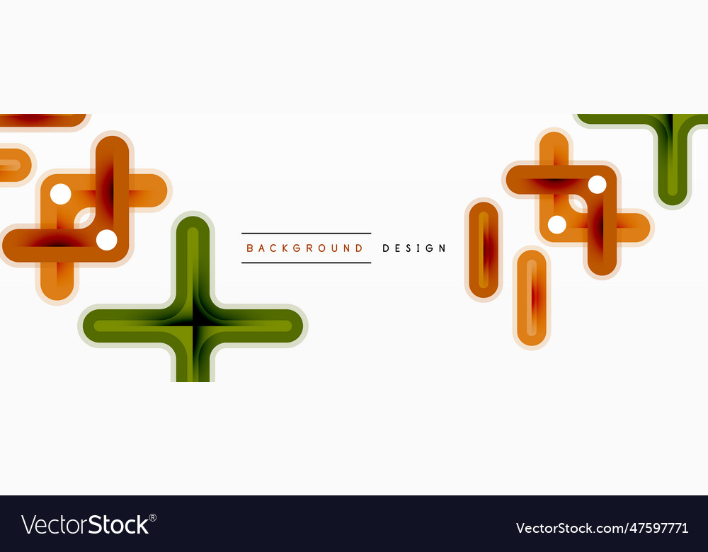 Minimal geometric background cross line design vector image Minimal geometric background cross line design