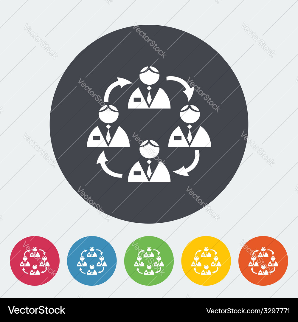 Network flat icon Royalty Free Vector Image - VectorStock