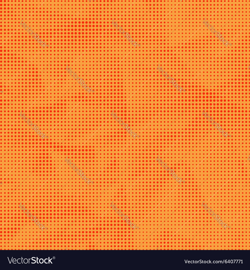 Orange Halftone Dots Pattern