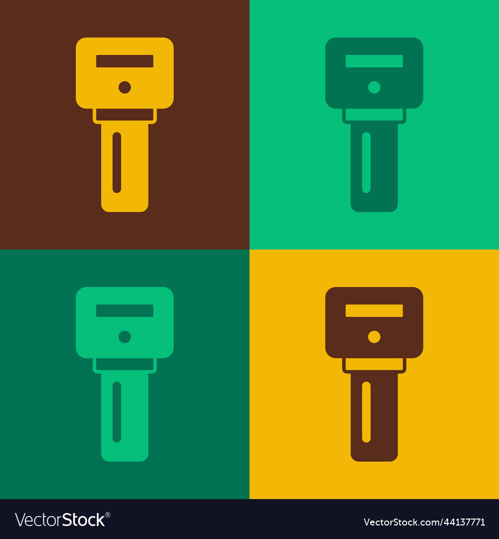Pop art car key with remote icon isolated on color Vector Image Pop art car key with remote icon isolated on color