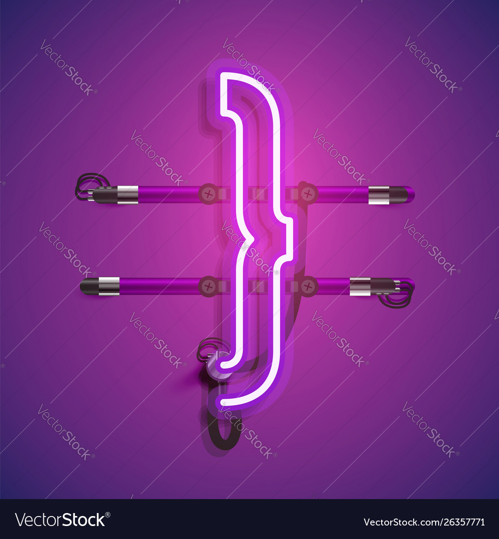 Realistic neon character with wires and console vector image Realistic neon character with wires and console