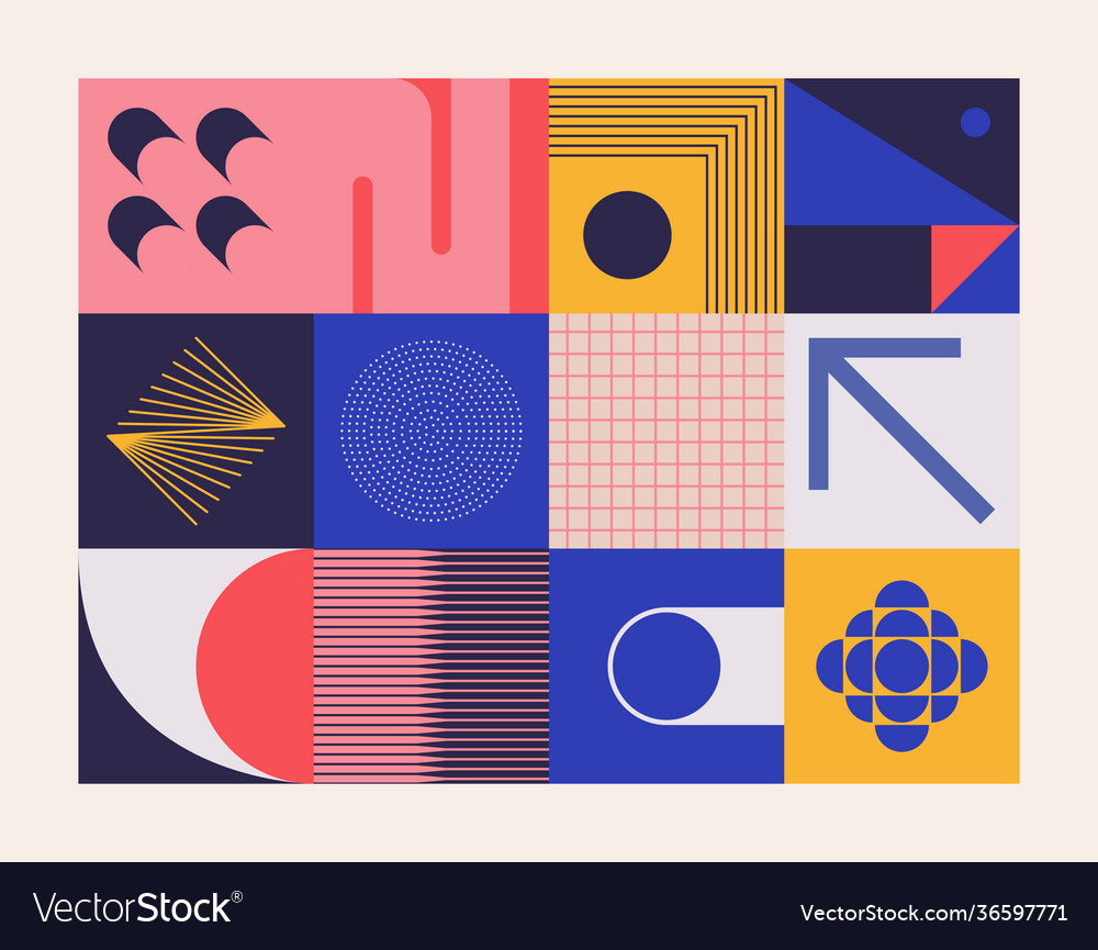 Retro future abstract pattern vector image Retro future abstract pattern