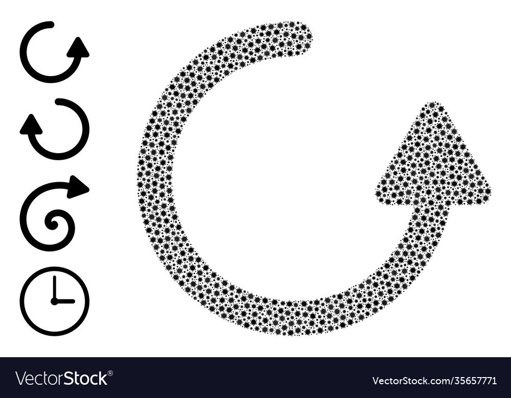 Rotate left arrow composition with virulent