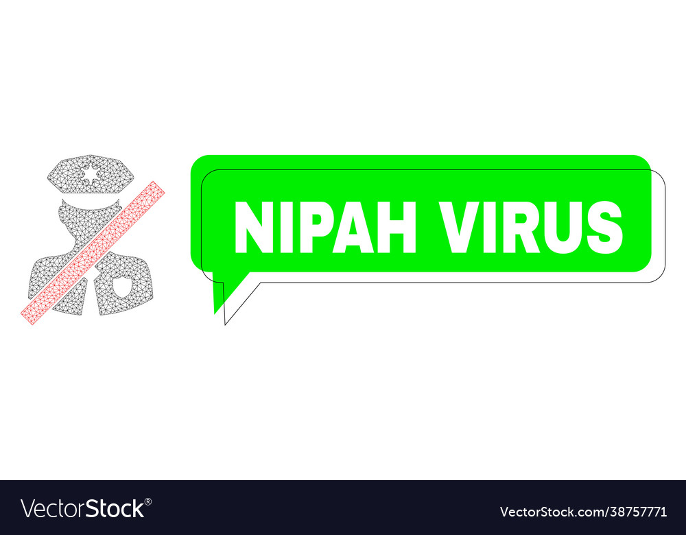 Shifted nipah virus green text frame and mesh