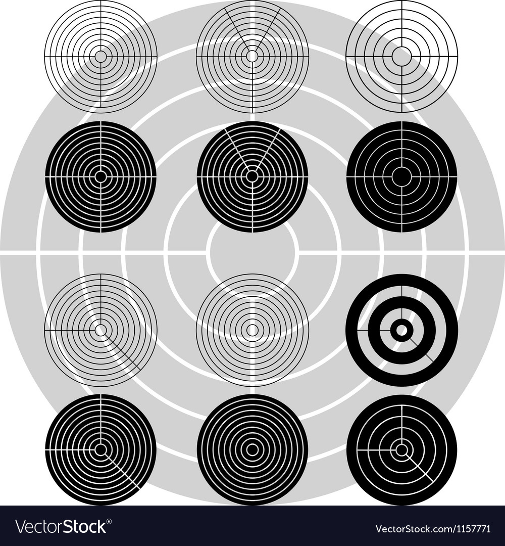 Stencils targets first variant Royalty Free Vector Image