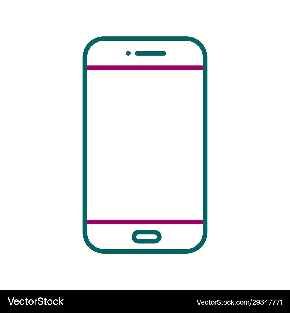 Unique mobile line icon Royalty Free Vector Image