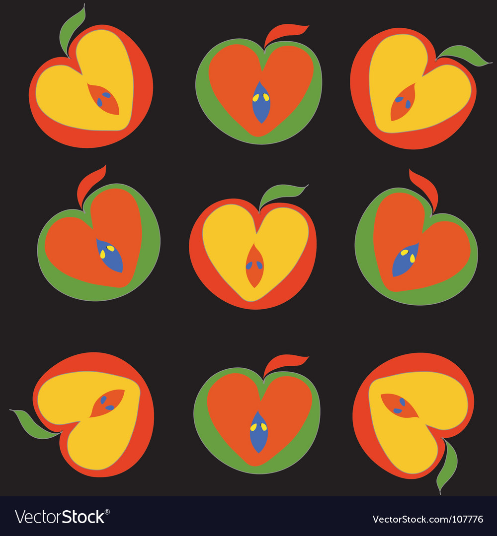 Apples seamless pattern