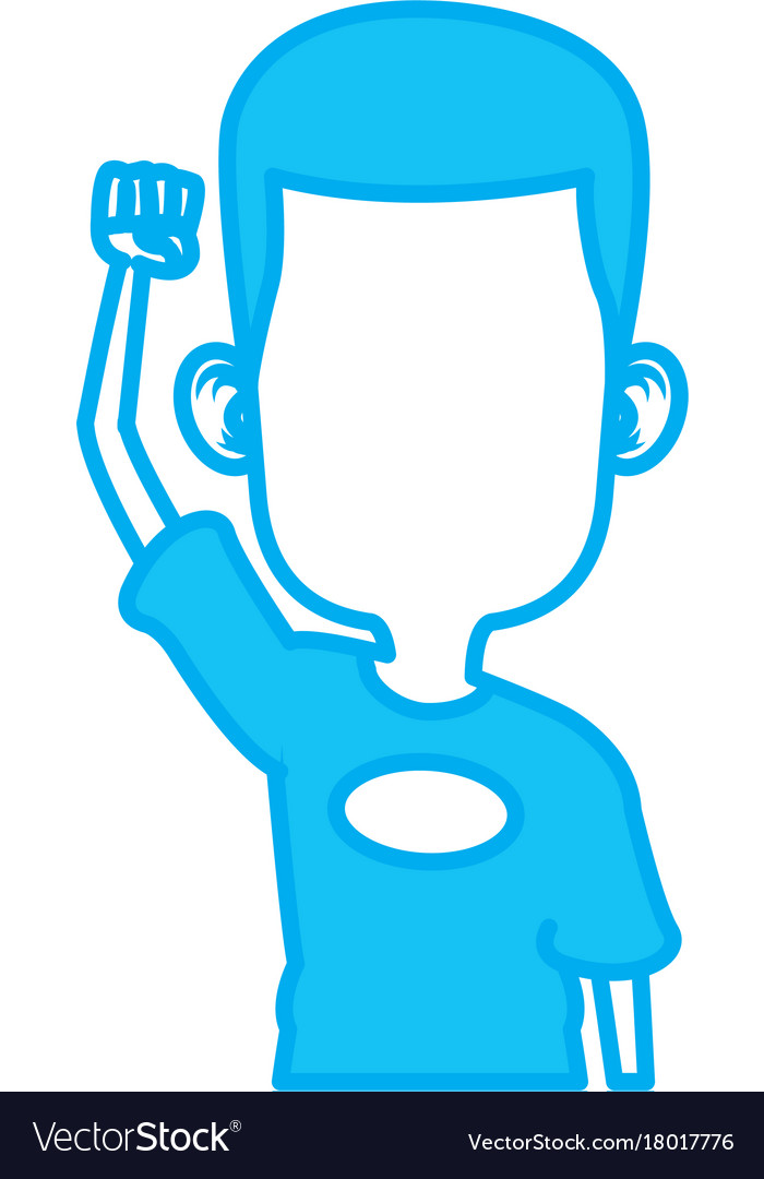 Boy faceless cartoon Royalty Free Vector Image