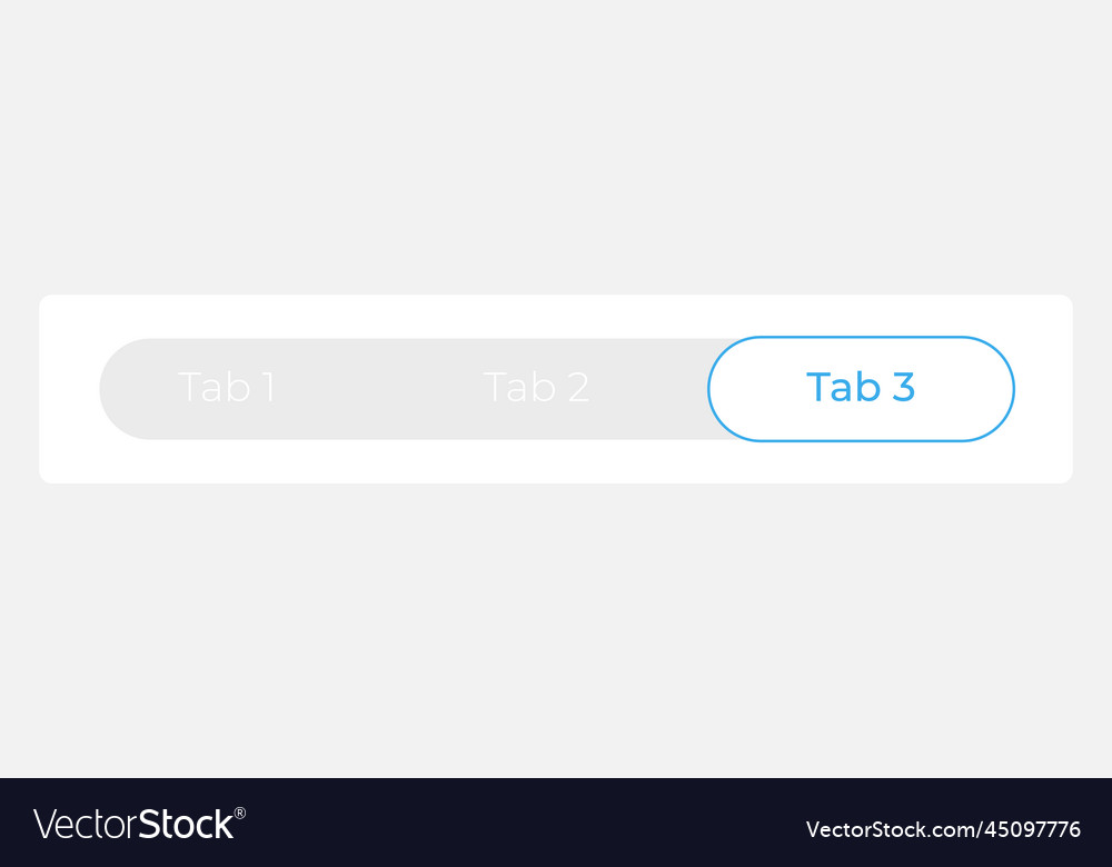 Wählen Sie dritte Registerkarte in Menüleiste ui Element Vorlage vector image Wählen Sie dritte Registerkarte in Menüleiste ui Element Vorlage