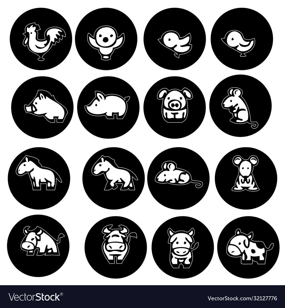 Collection icons for web design isolated on white