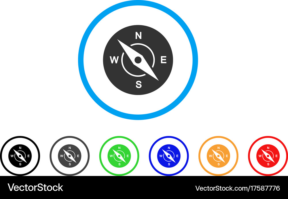 Compass rounded icon Royalty Free Vector Image