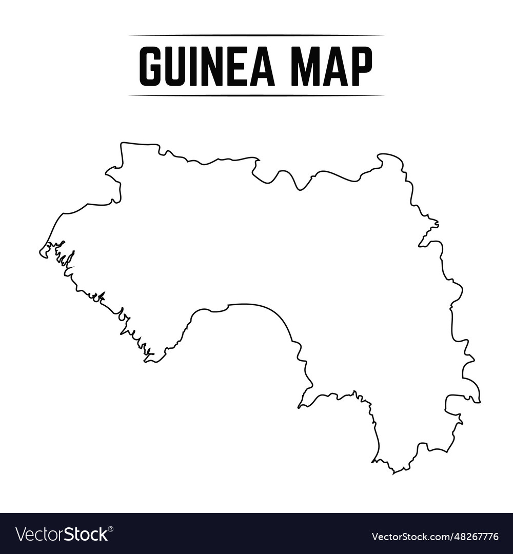 Outline simple map of guinea