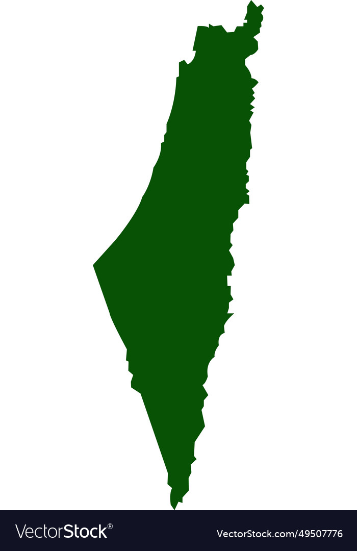 Palestine national flag map icon flat green Vector Image