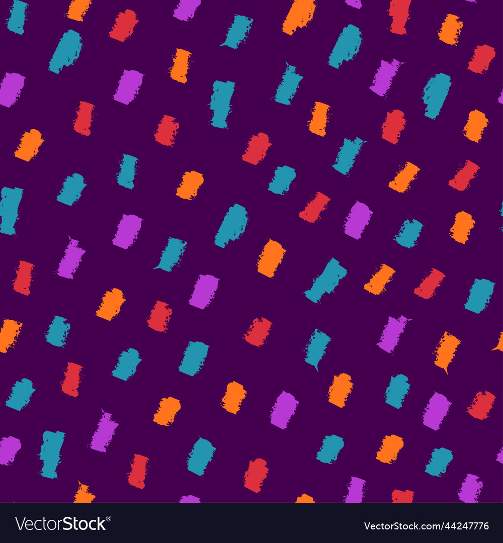 Seamless pattern multicolored brush strokes