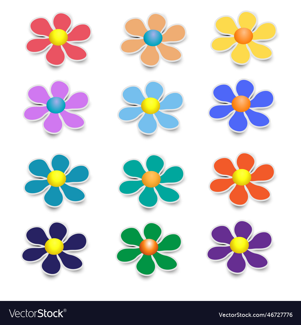 Set of floral design elements Royalty Free Vector Image