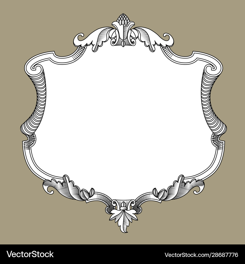 Signboard and banner with decorative frame Vector Image