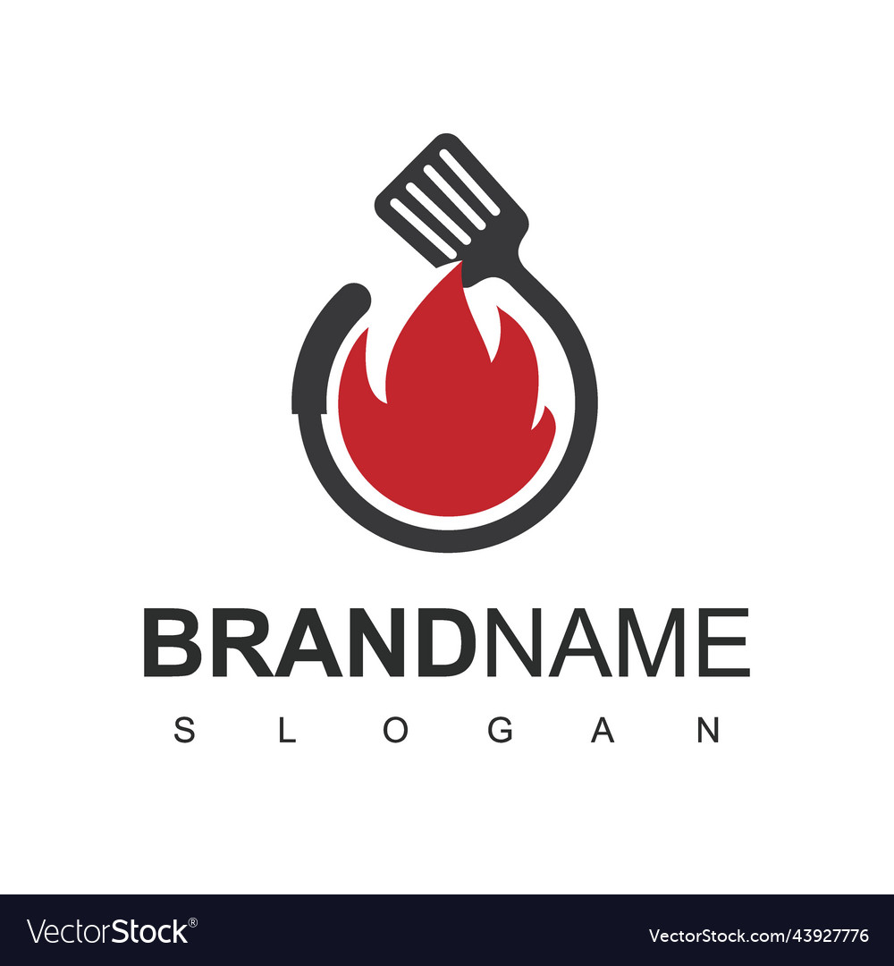 Spicy food logo template using hot chili icon