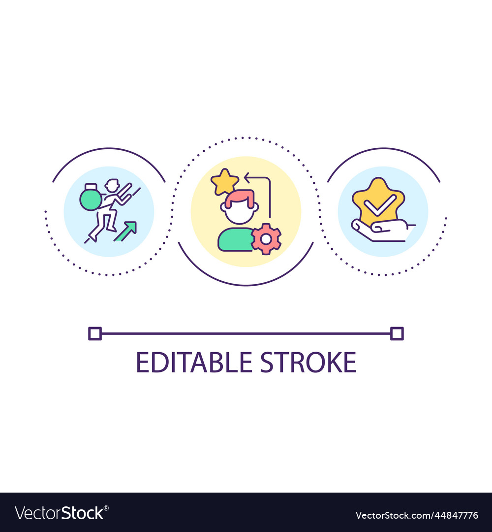 Training loop concept icon vector image Training loop concept icon