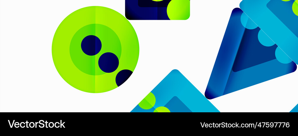 Triangles and circles abstract background for Vector Image