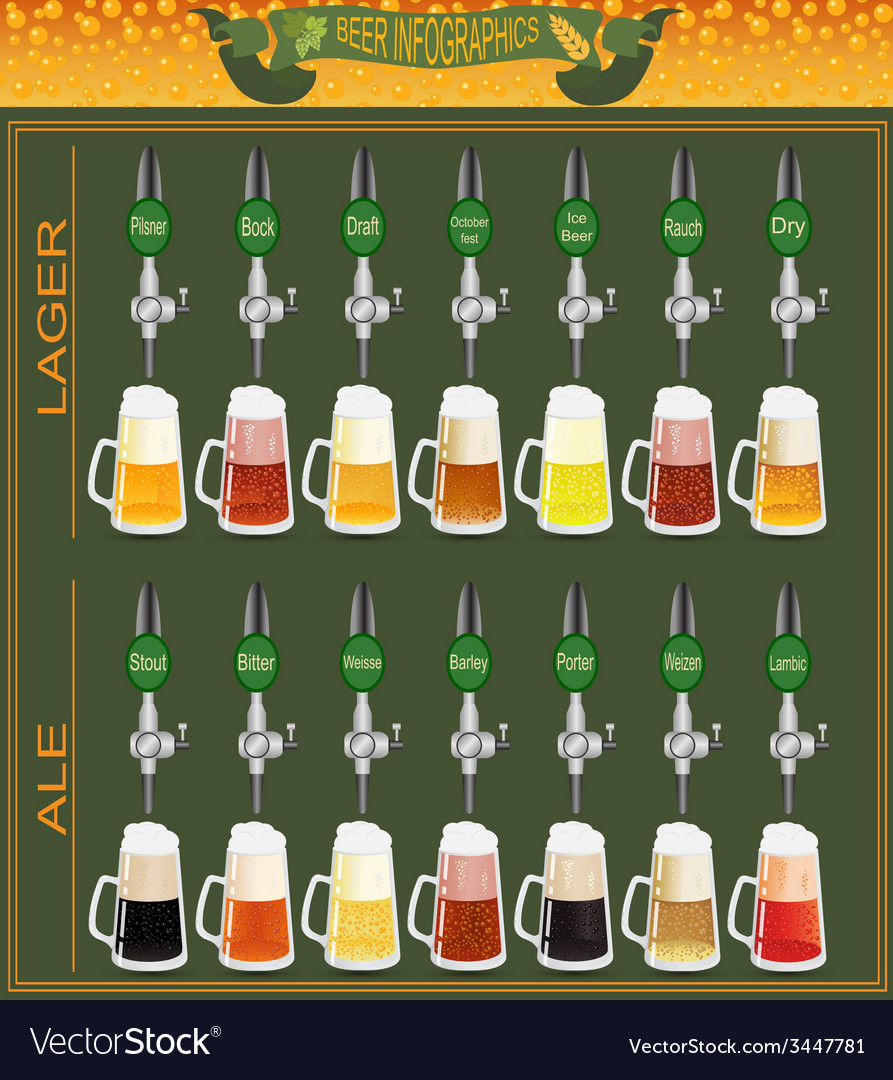 Beer menu set creating your own infographics