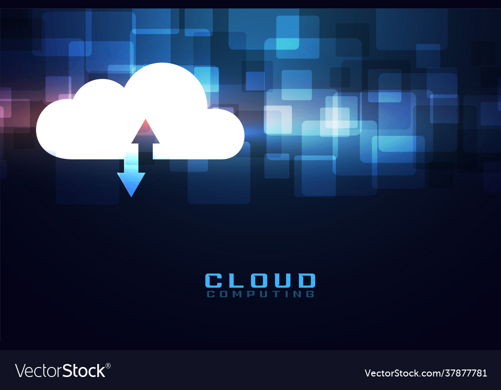 Cloud computing technology concept background vector image Cloud computing technology concept background