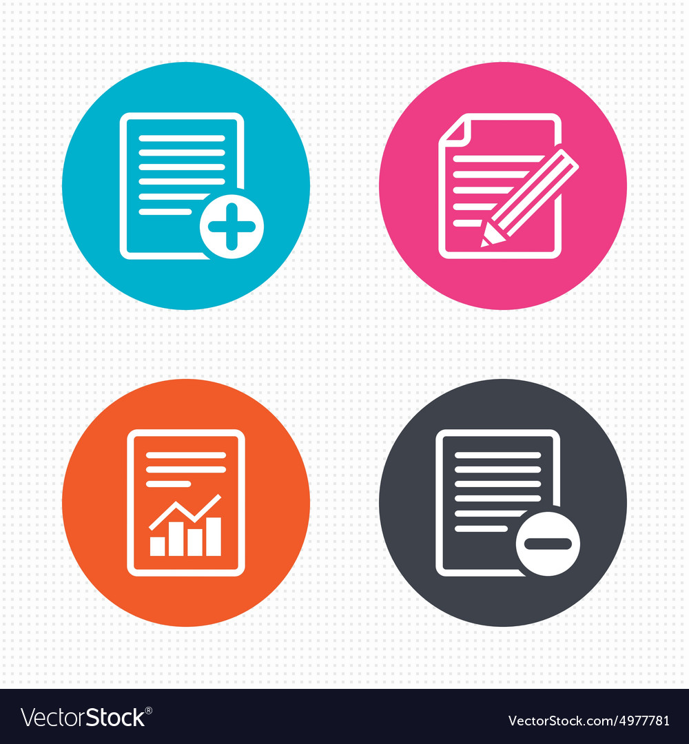 Document icons file with chart graph
