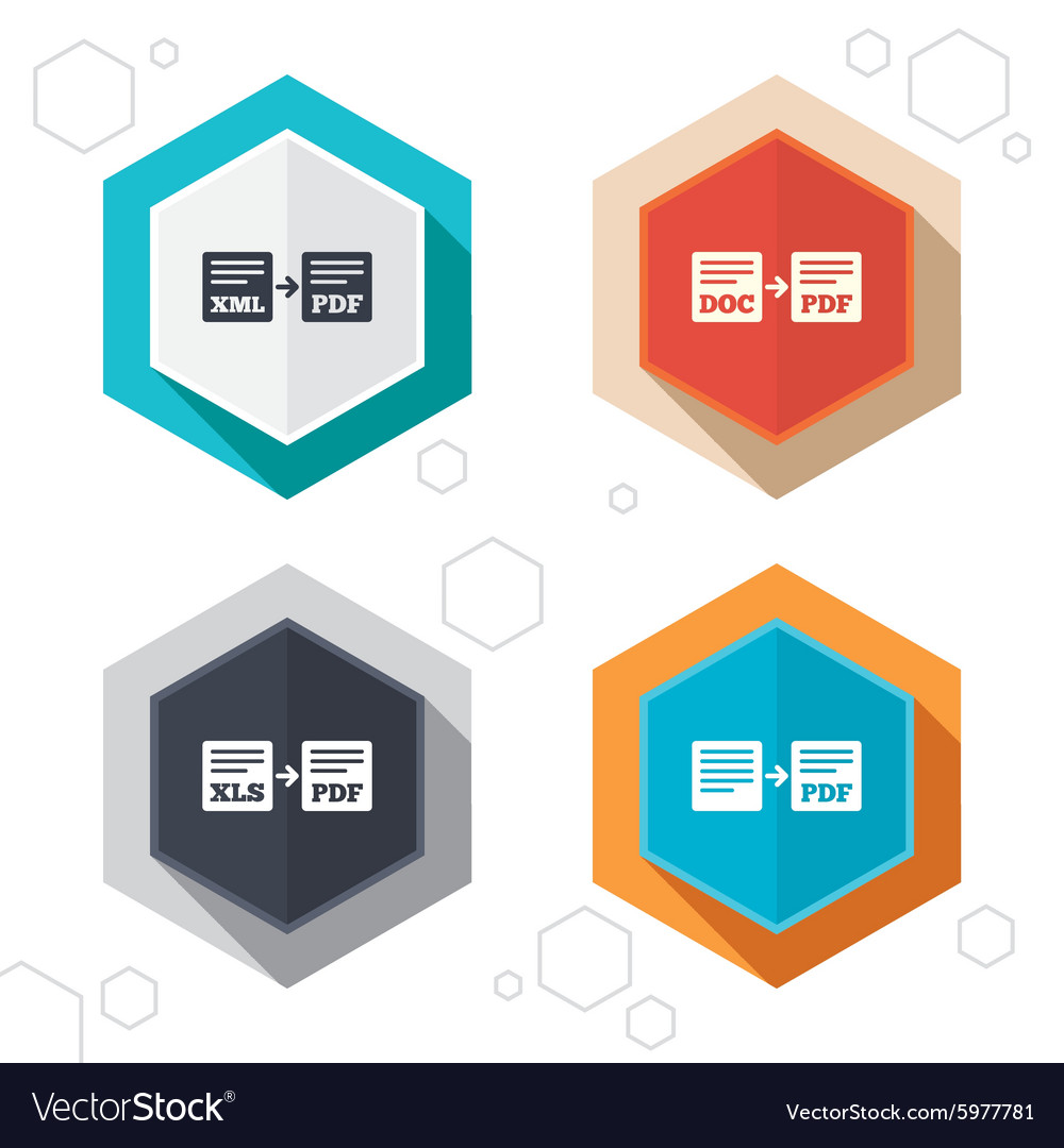 Export file signs convert doc to pdf symbols