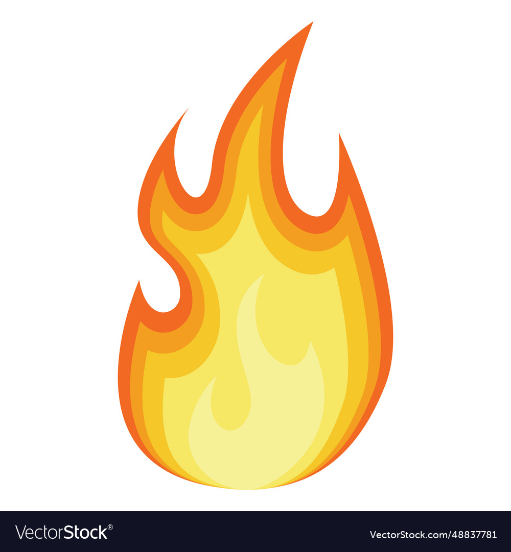 Fire cartoon silhouette Royalty Free Vector Image