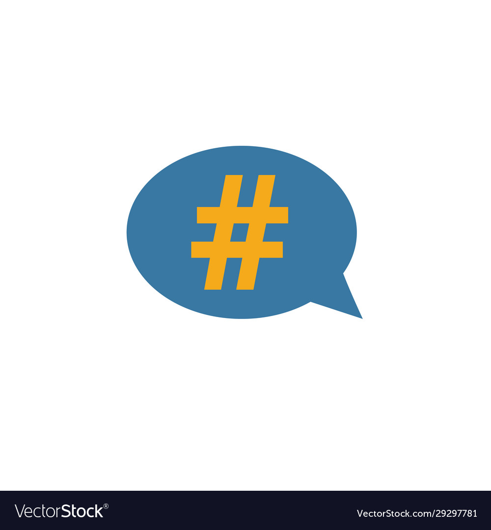 Hashtag icon simple element from smm icons