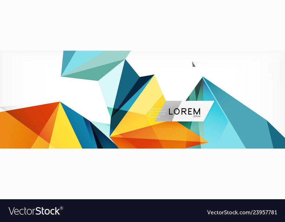 Mosaic triangular low poly style abstract