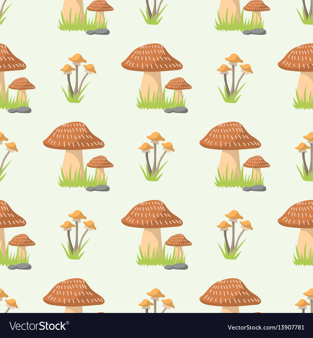 Mushroom Seamless Pattern