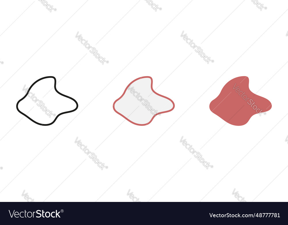 Organic abstract blob shape random blotch line vector image Organic abstract blob shape random blotch line