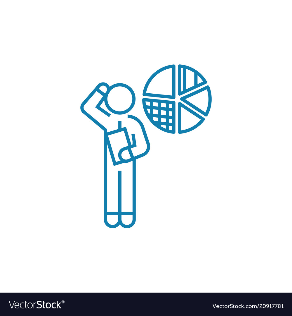Preparation of report linear icon concept vector image Preparation of report linear icon concept
