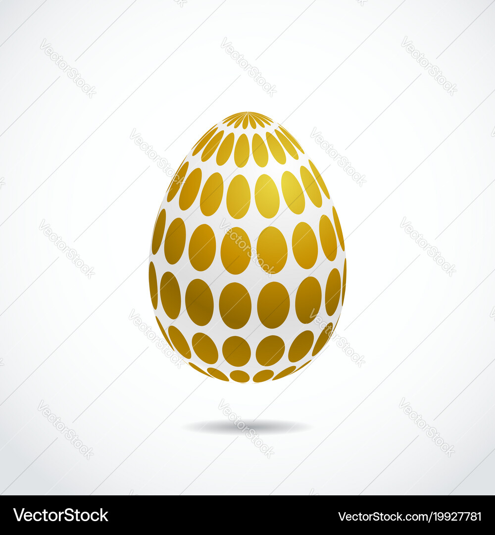 Realistic 3d easter egg Royalty Free Vector Image