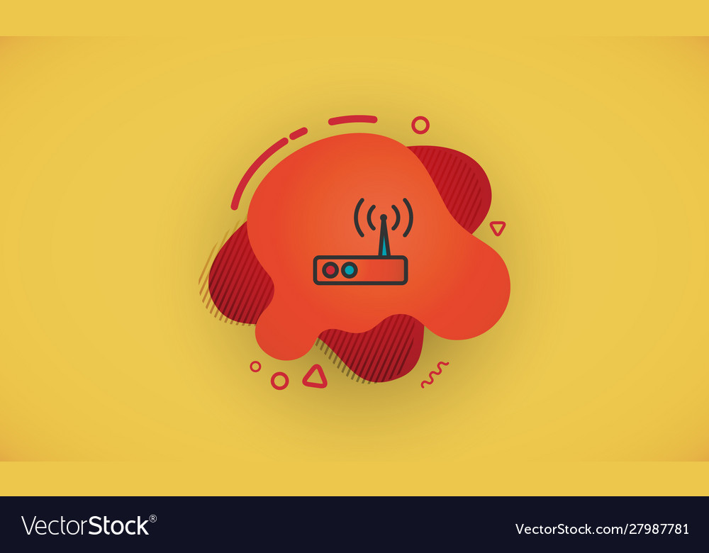 Router icon isolated on abstract background vector image Router icon isolated on abstract background