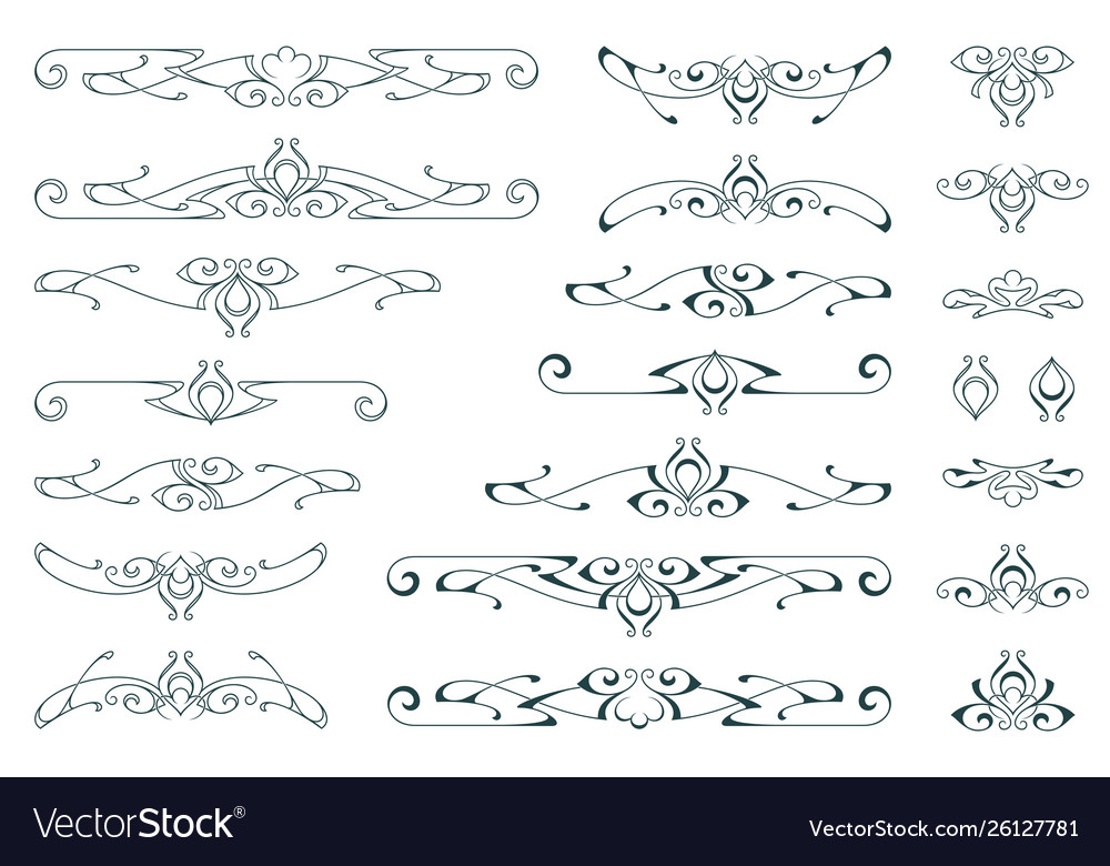 Set floral and plant tribal tattoos vignette Vector Image