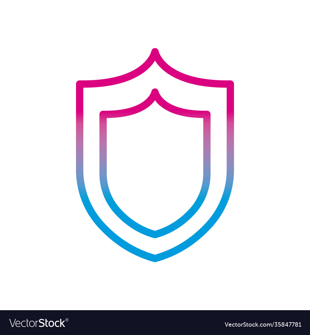 Shield gradient style icon design