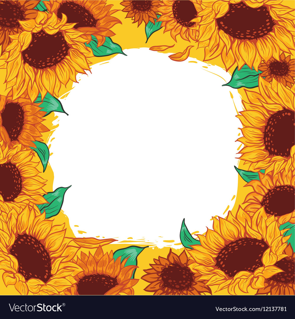 Sunflower Frame Pattern