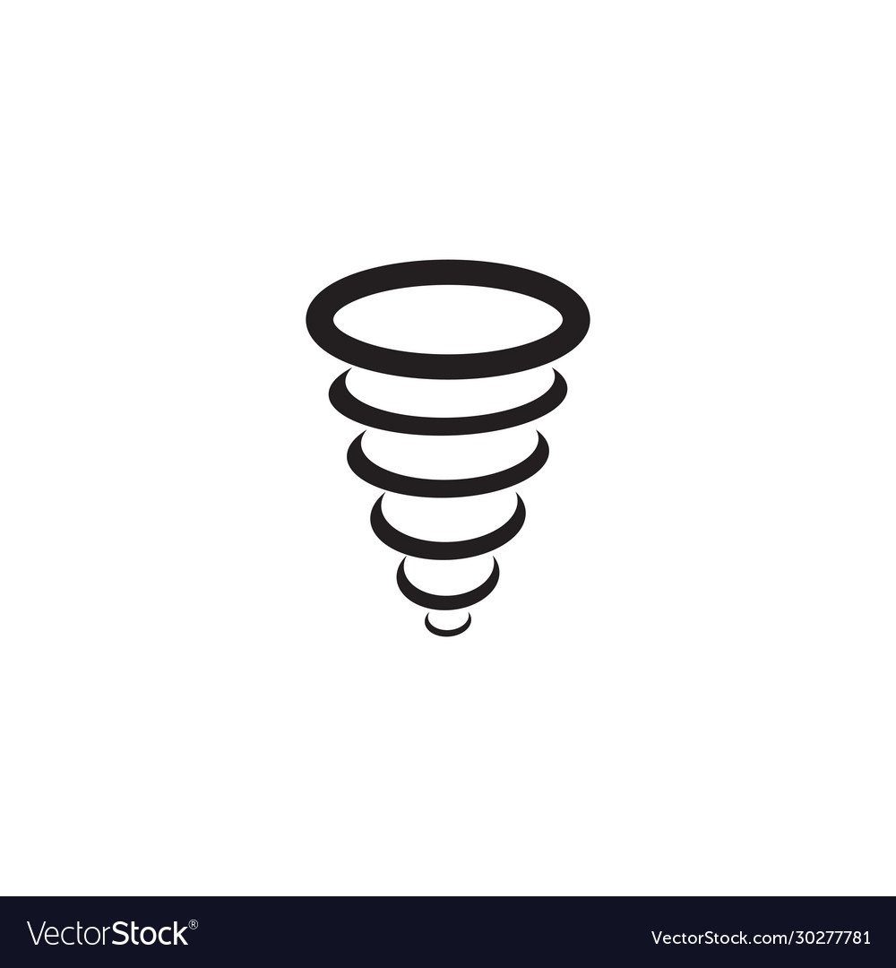 Tornado twist icon logo design template