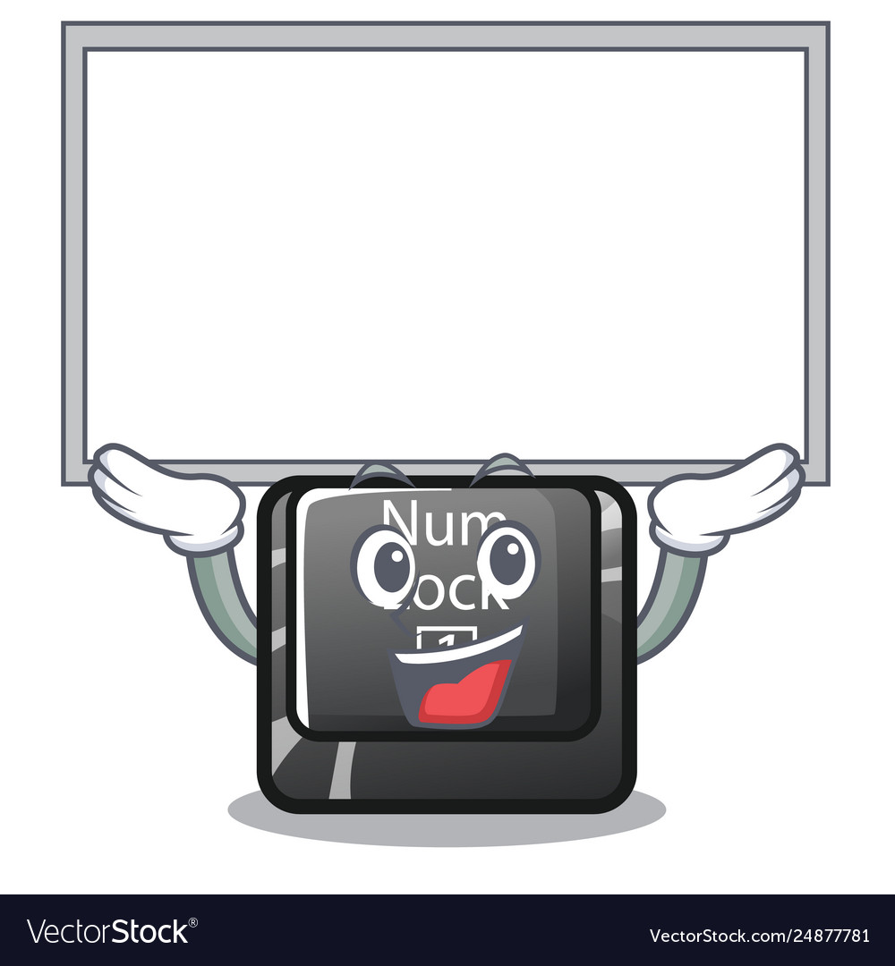 Up board num lock isolated with character
