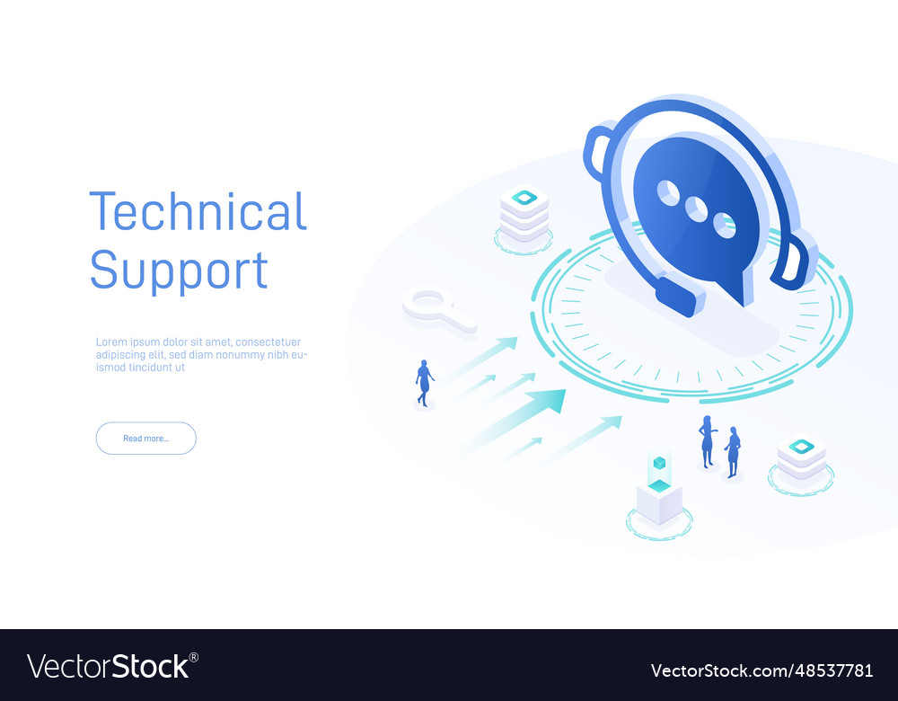 Web page design templates for 24-7 call center Vector Image Web page design templates for 24-7 call center