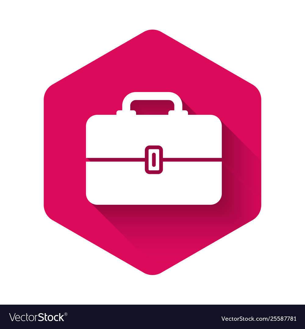 White toolbox icon isolated with long shadow tool Vector Image White toolbox icon isolated with long shadow tool