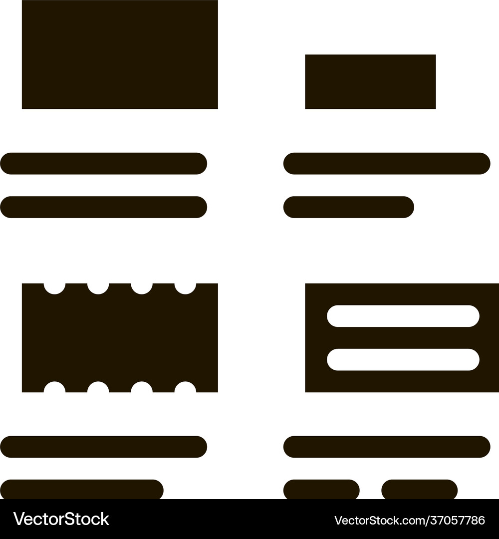 Brick types sizes icon glyph Royalty Free Vector Image